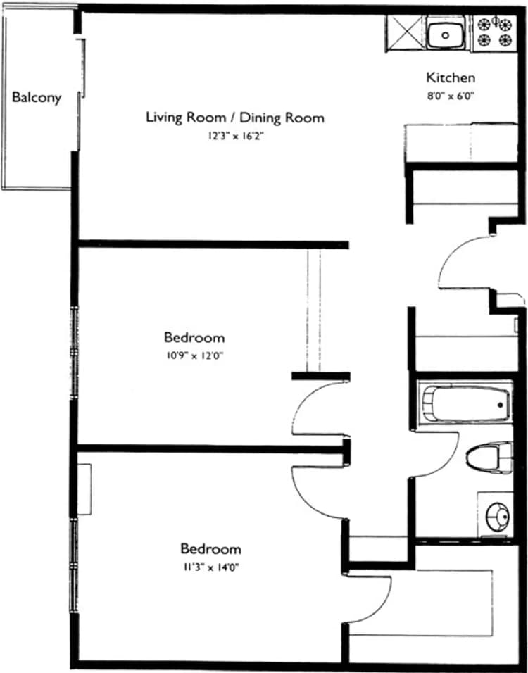 Kenosha apartments for rent - image - Floorplans_Maplewood 2.jpg